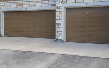 Garage brown doors 